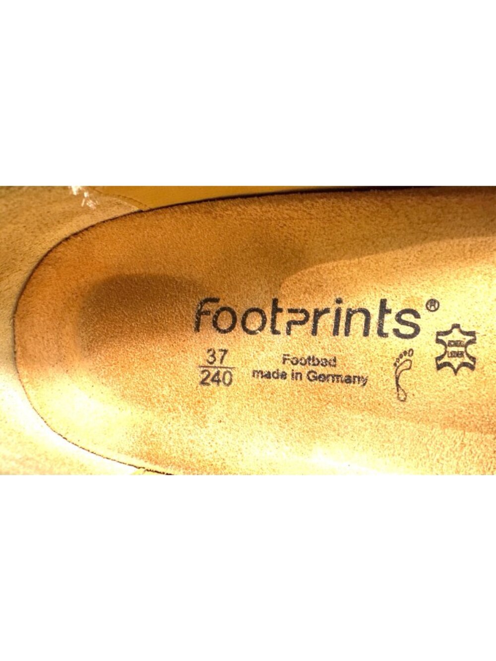 Footprints By Birkenstock Brown Leather Flat Sze 37 Comfort Footbed Made Germany - Picture 11 of 12
